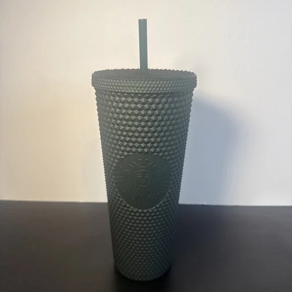 2022 Starbucks Matte Dark Green Studded Tumbler Cold Cup Venti 24oz NEW